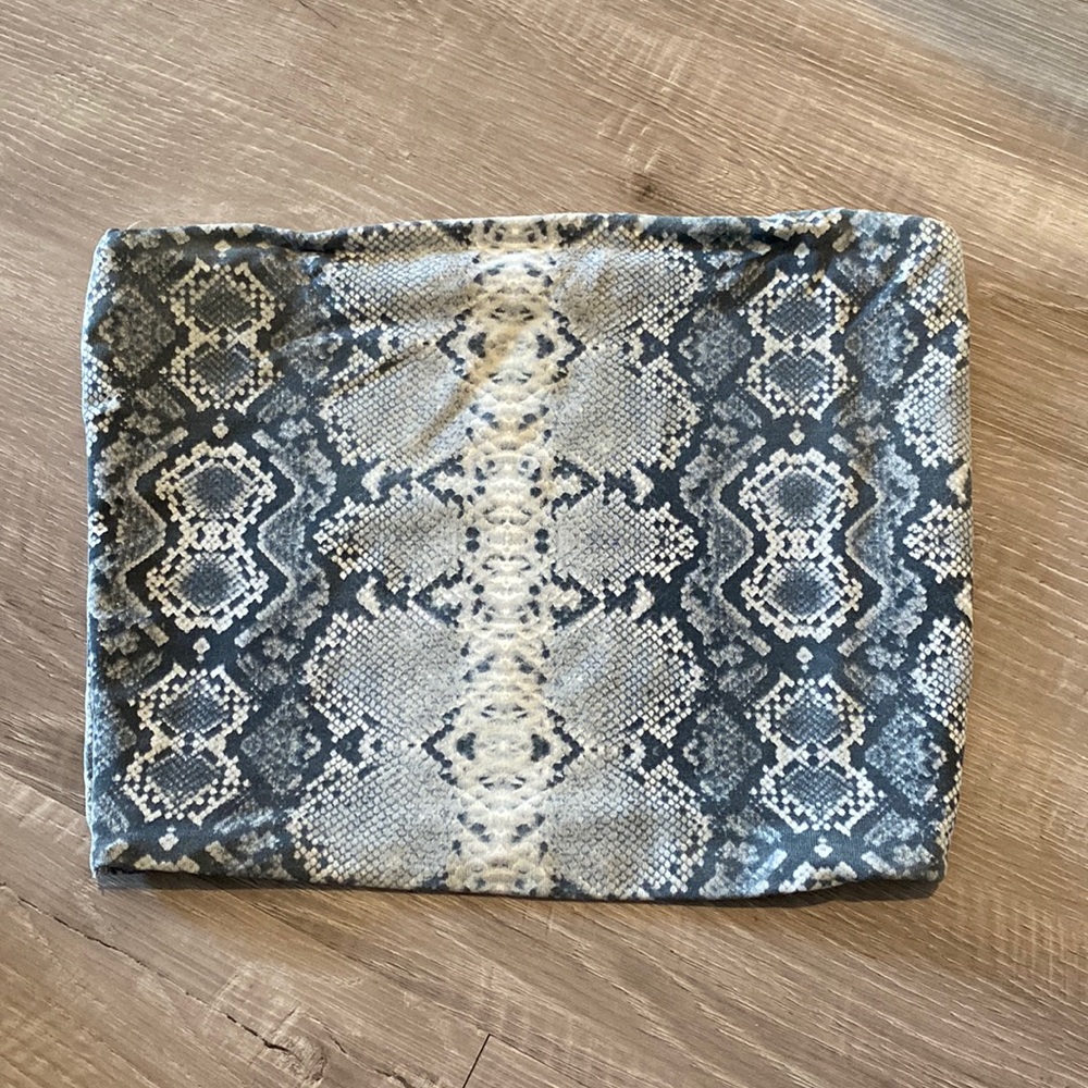 Snake skin tube top